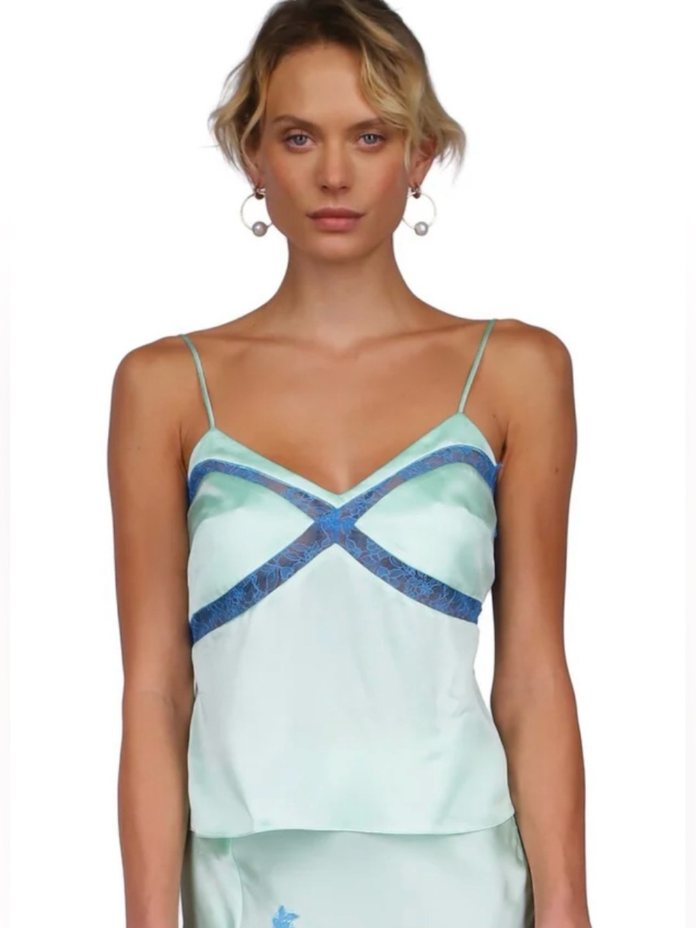 DANNIJO MINT LACE
PANELED
CAMISOL 100% Silk ✨
